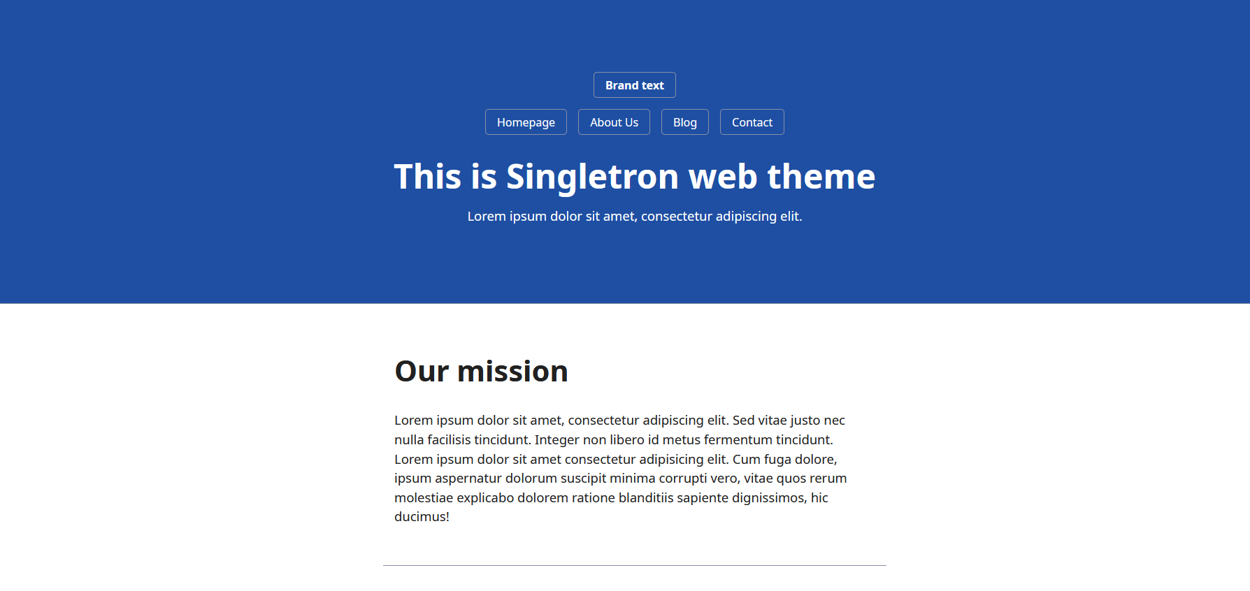 Singletron WordPress theme